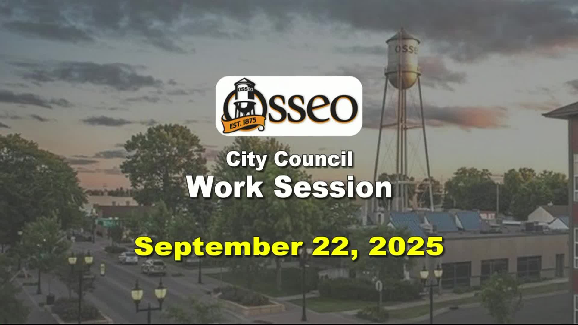 Work Session 9/22/2025