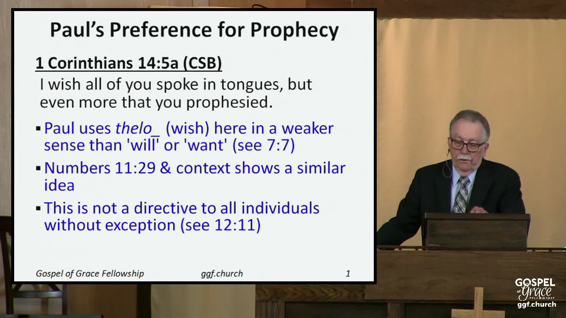 Gospel of Grace Fellowship: Intelligible, Edifying Communication 5-18-25