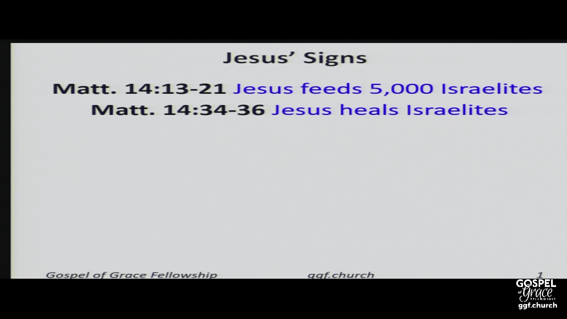 Thumbnail image for Gospel of Grace Fellowship: Do You Understand the Signs of the Times? 7-6-25