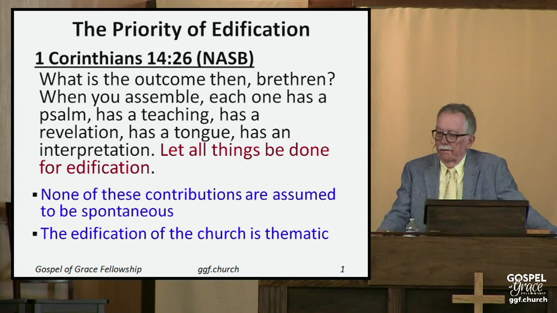Thumbnail image for Gospel of Grace Fellowship: Speech in Church Must Edify 7-20-25