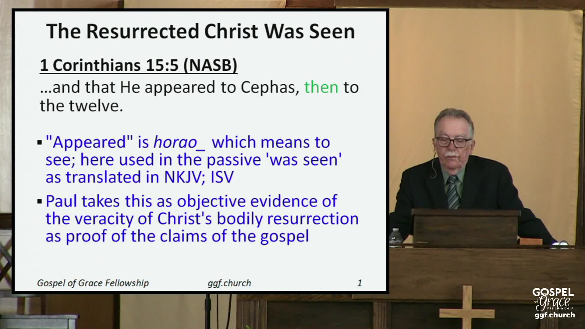 Thumbnail image for  Gospel of Grace Fellowship: Eyewitnesses of the Resurrected Christ 9-21-2025