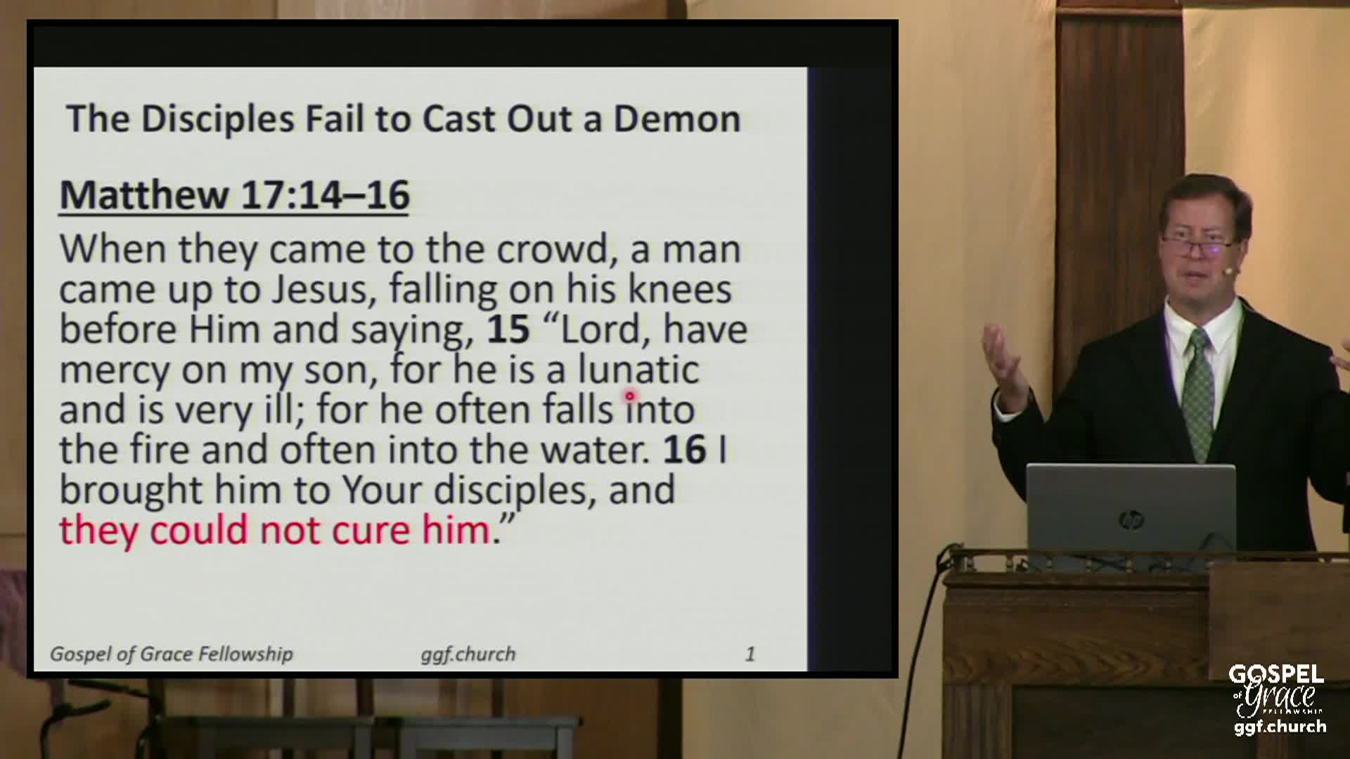 Thumbnail image for  Gospel of Grace Fellowship: The Disciple’s Fail Due to Unbelief 10-5-2025