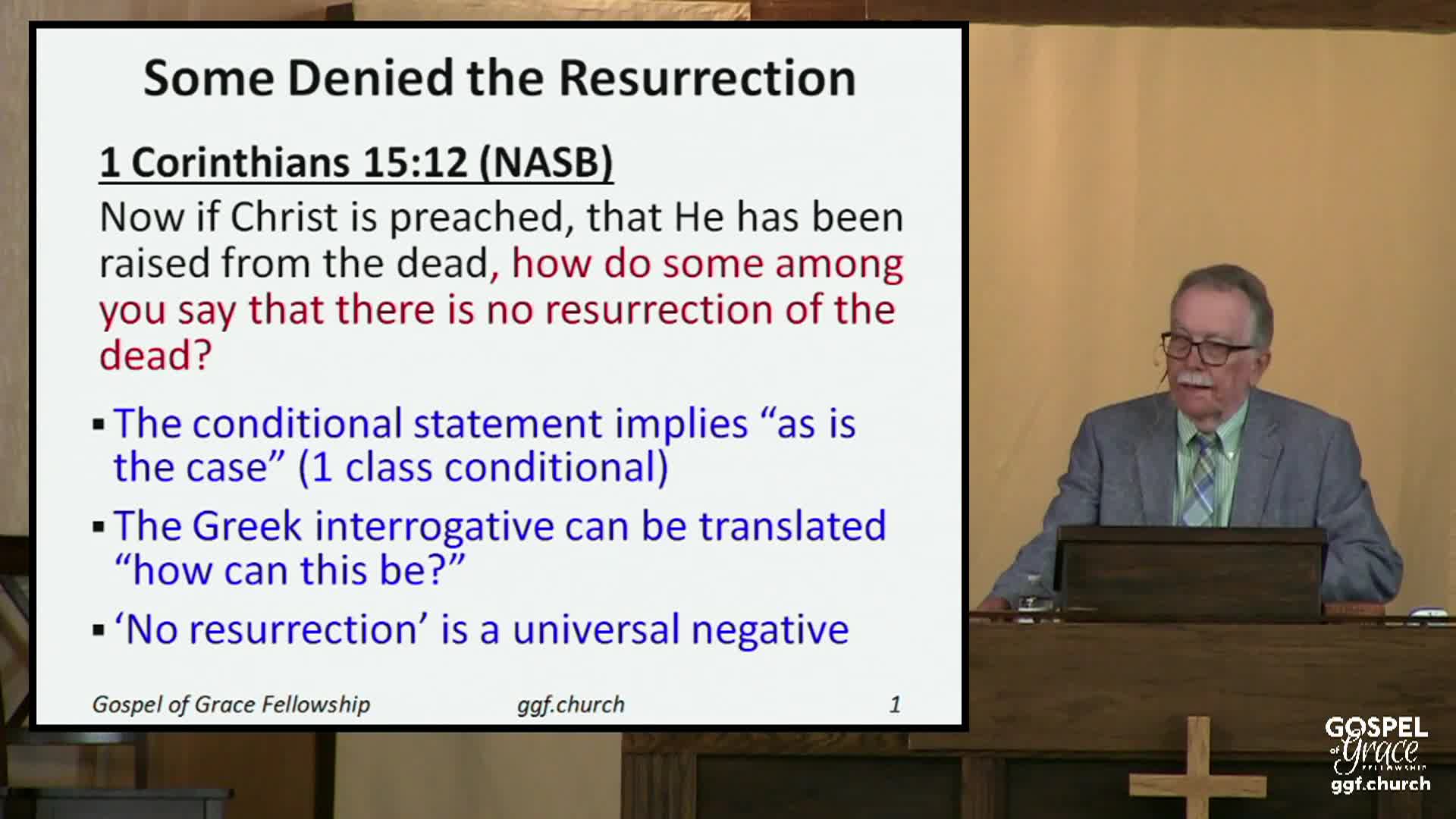 Thumbnail image for  Gospel of Grace Fellowship: Consequences of Denying the Resurrection of Jesus Christ 10-12-2025