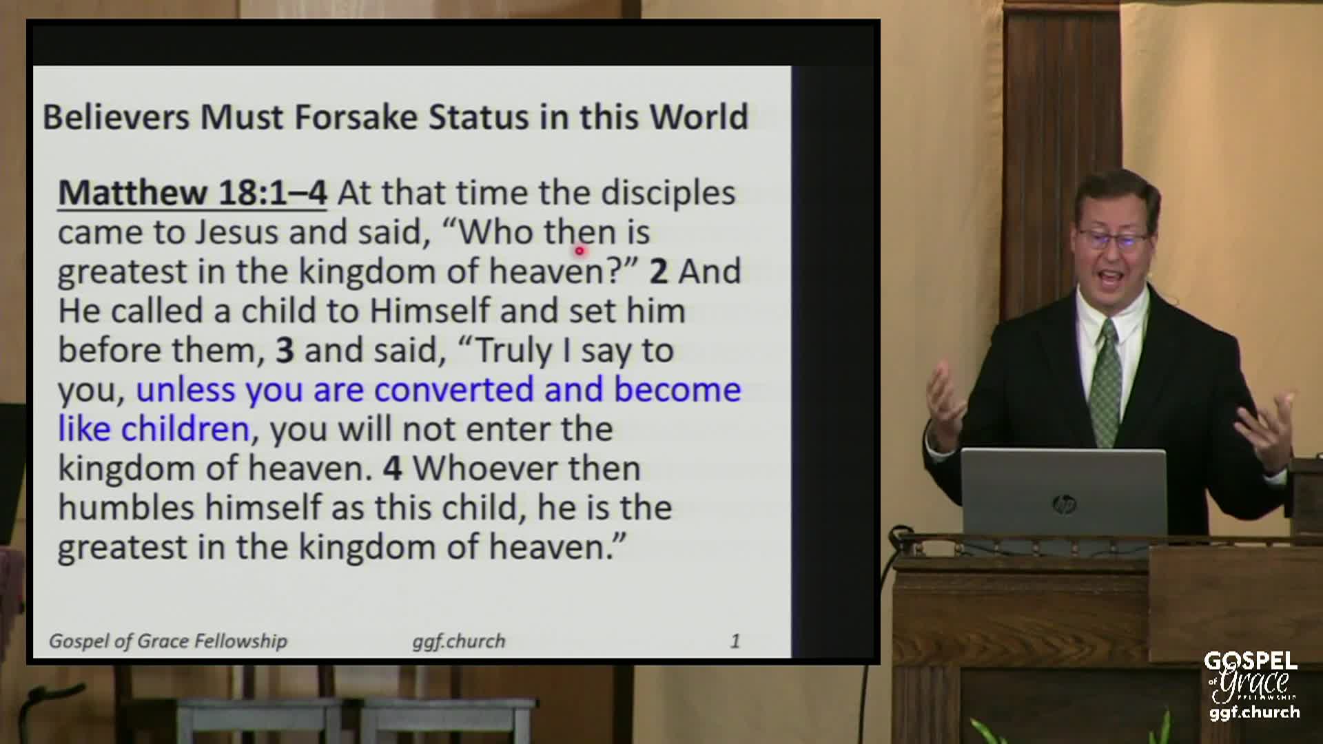 Thumbnail image for Gospel of Grace Fellowship: Why Must We Receive the Kingdom Like Children 11-2-2025