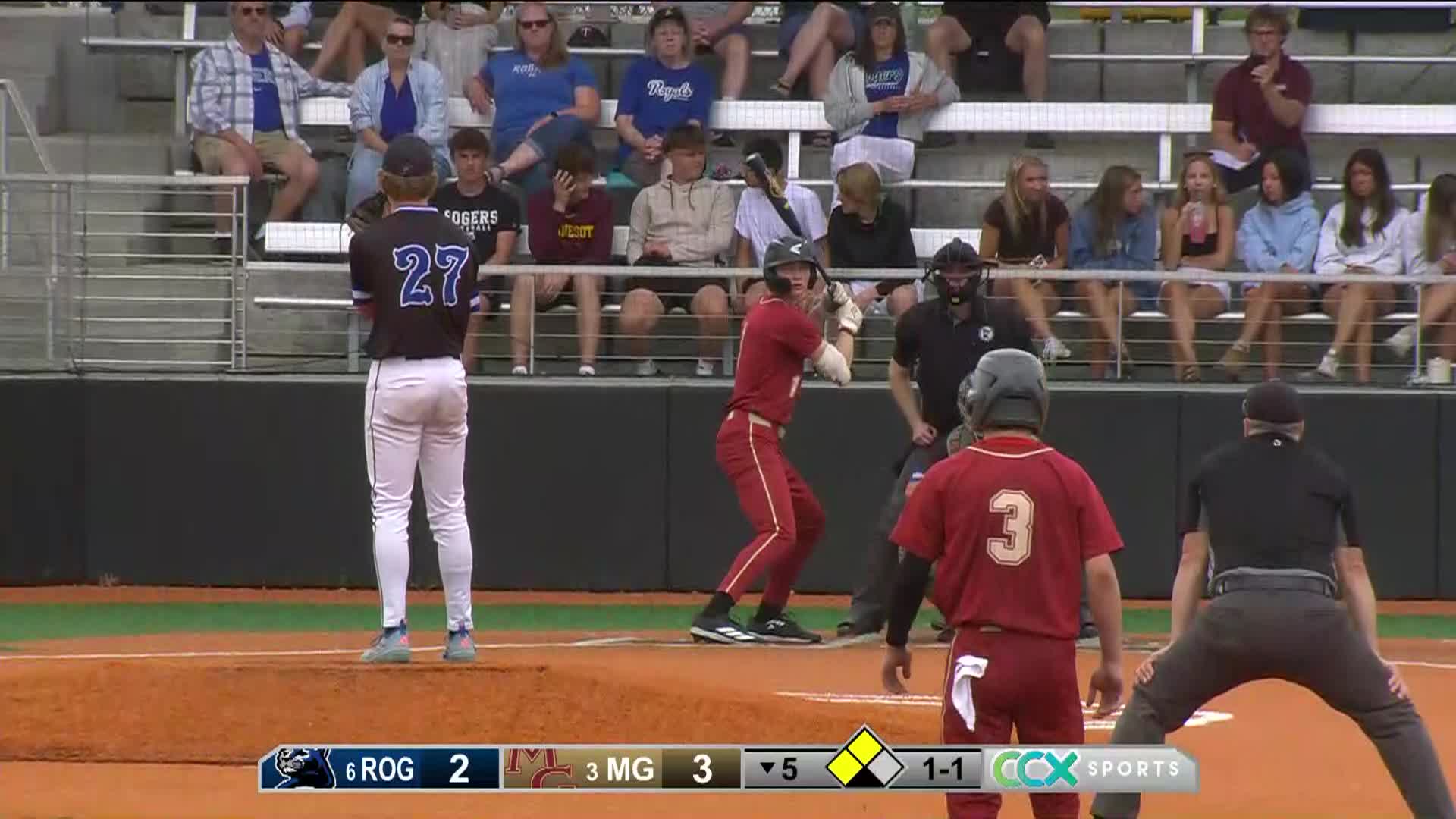 Thumbnail image for Section 5AAAA Baseball, First Round - Rogers at Maple Grove - 5/26/2026
