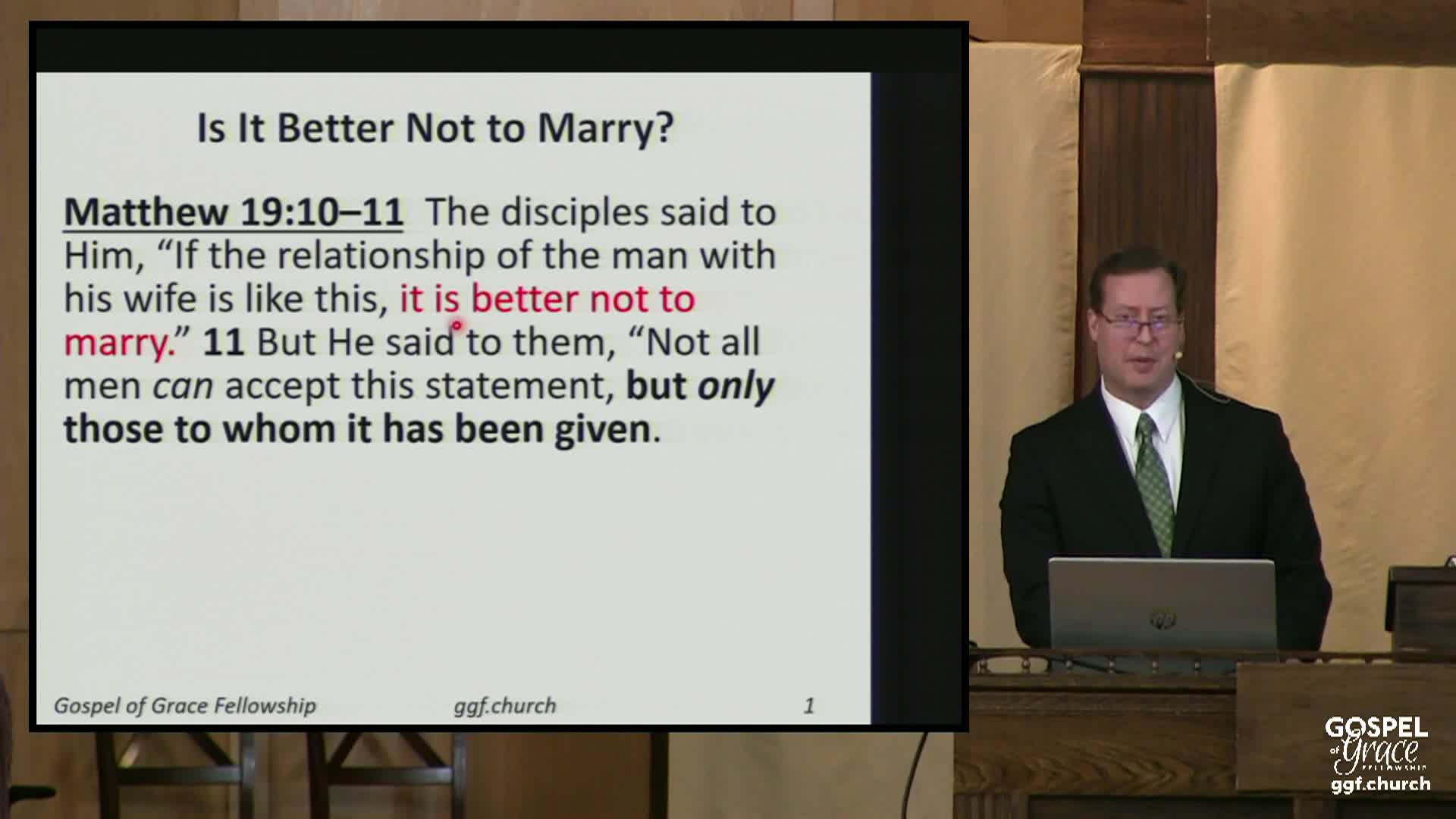Thumbnail image for Gospel of Grace Fellowship: Making Two into One: God’s Plan for Marriage 1-25-2026