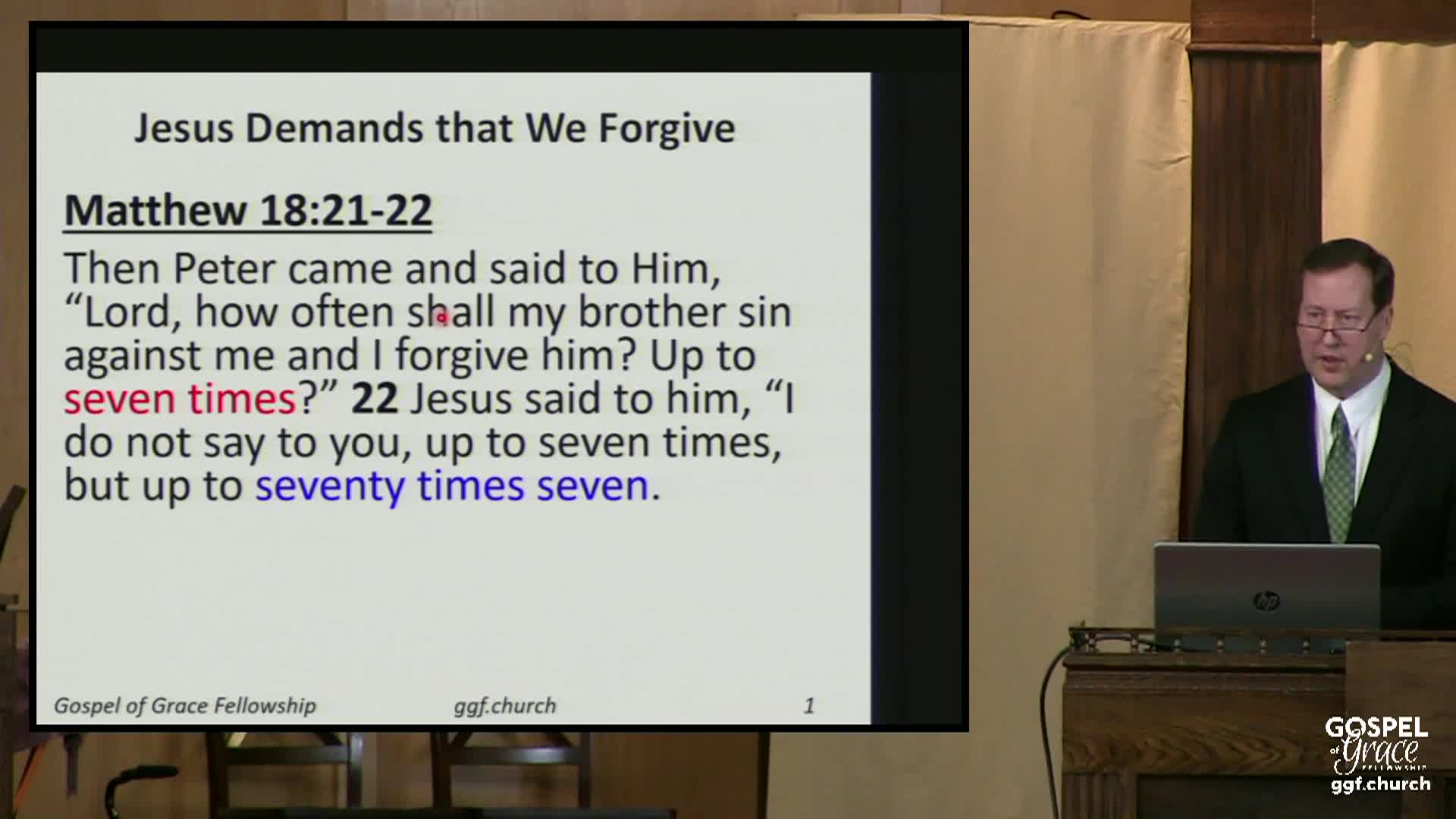 Thumbnail image for Gospel of Grace Fellowship: Christ Demands the Forgiven also Forgive 1-18-2026