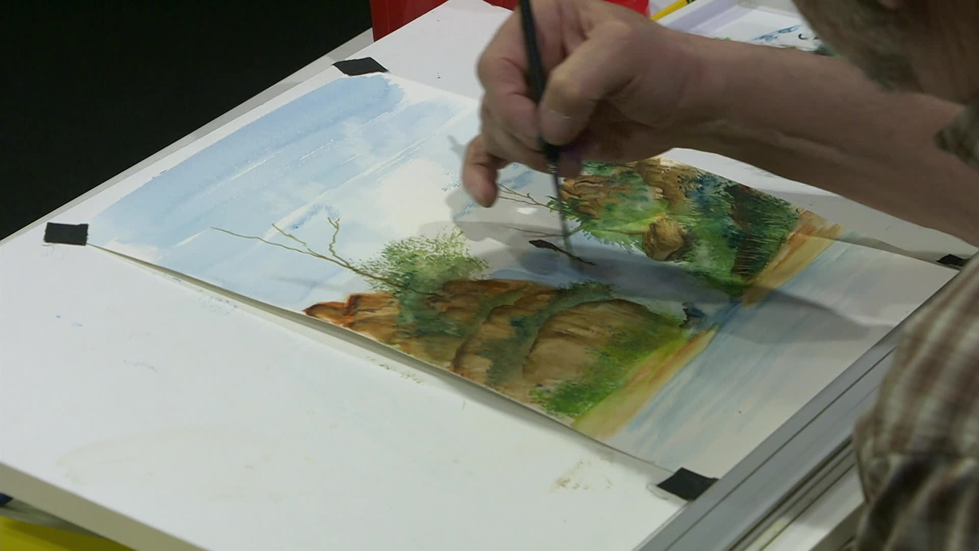 Thumbnail image for Painting with Dave 355: Waterfall Watercolors (Part 4)
